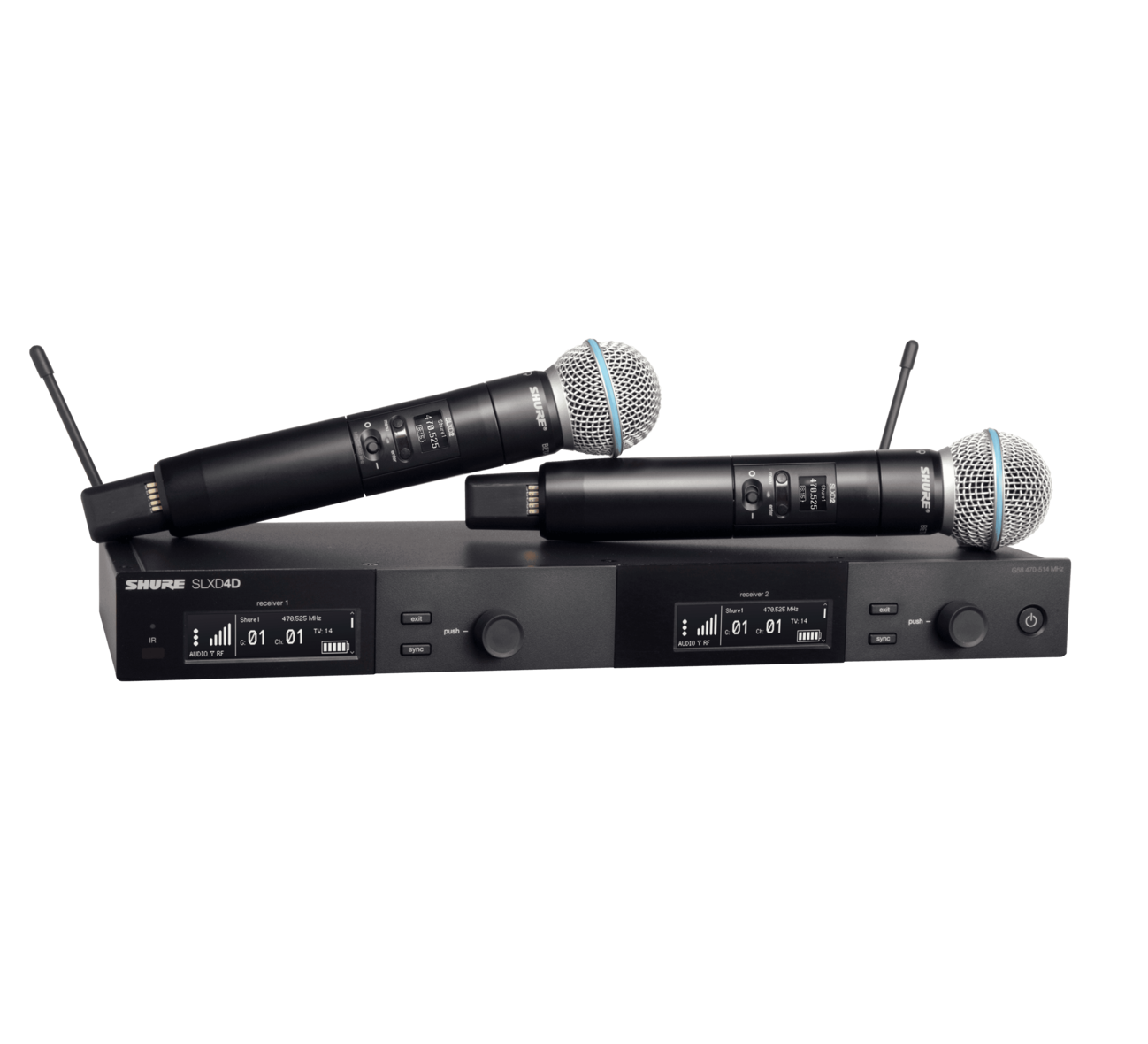 Shure SLXD24D/B58 Dual Channel Wireless Microphone System with 2 