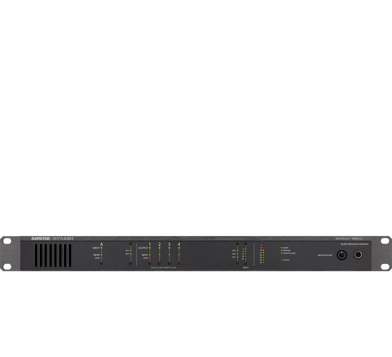 Shure Microflex Wireless 4 Channel Audio Network Interface MXWANI4 Free Shipping 