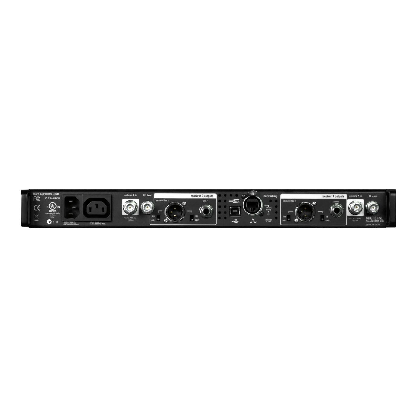UR4D+-Dual Wireless Receiver - Shure USA