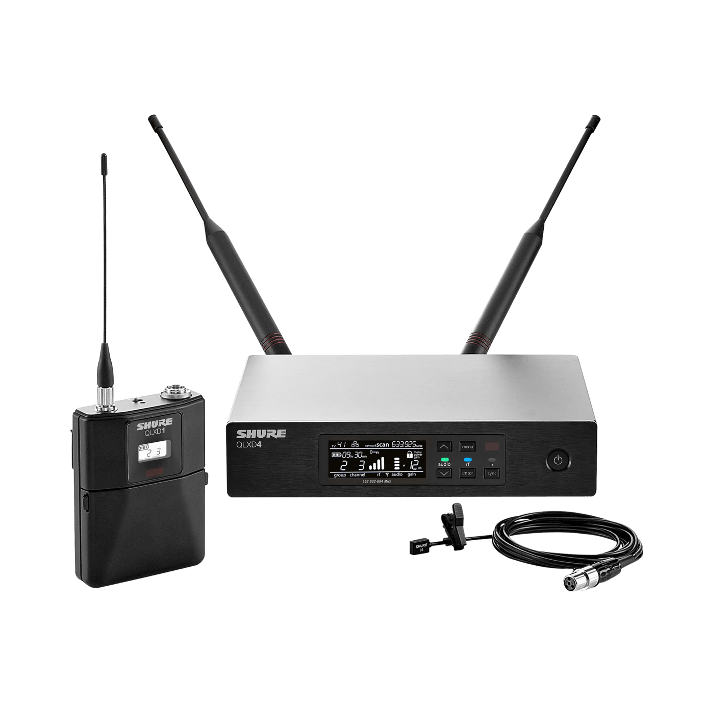QLXD14/93 - Sistema Sem Fio com Microfone de Lapela - Shure Brasil
