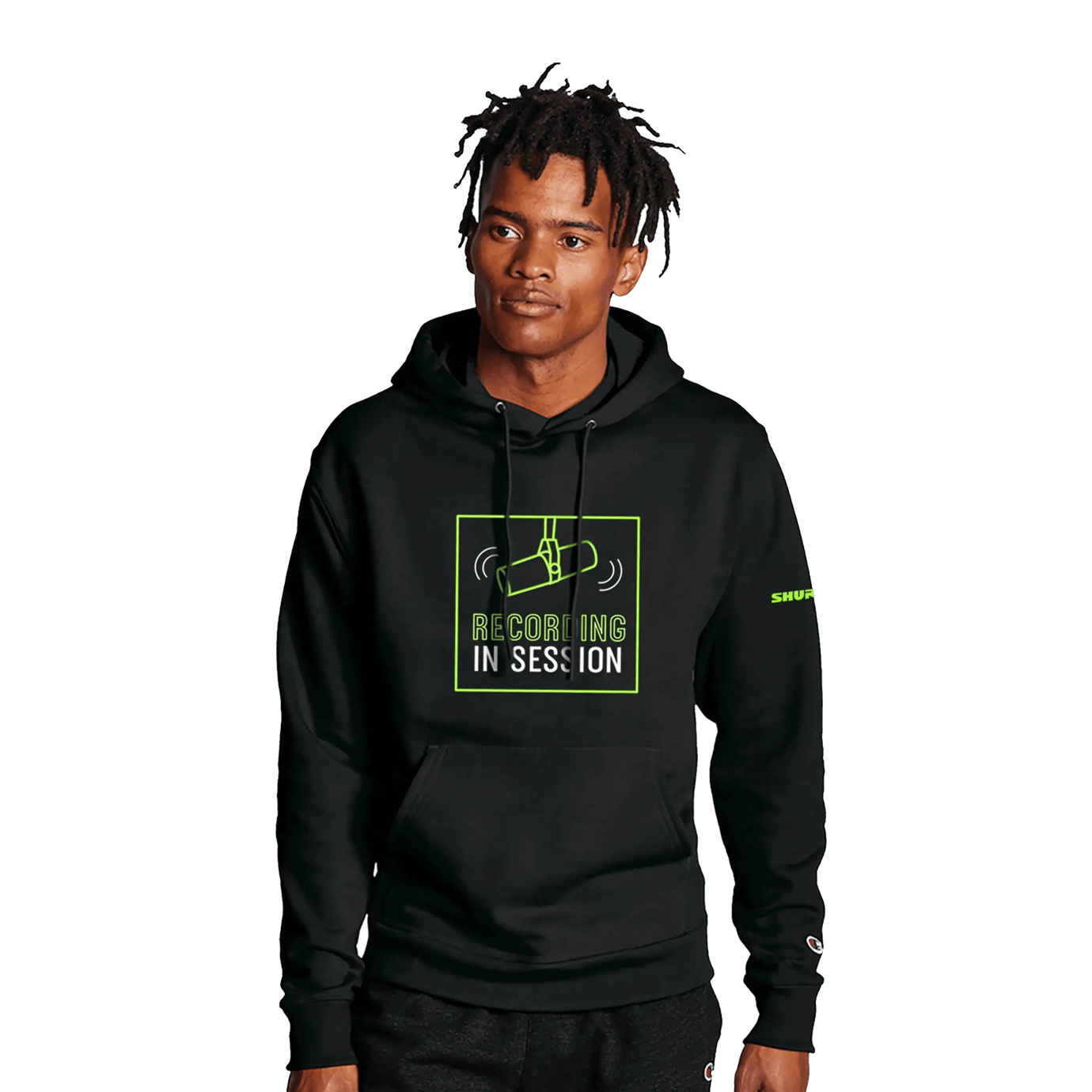 Recording in Session Hoodie Unisex Champion Hoodie Shure USA