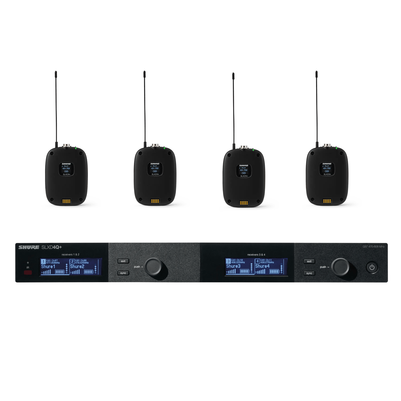 SLXD14Q+ Receiver + Bodypack Bundle - Set of 1 Wireless Quad