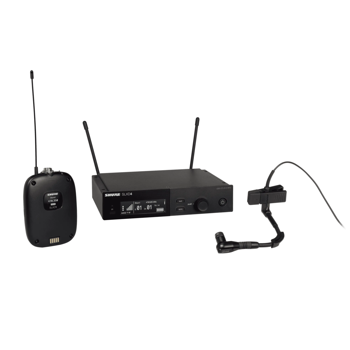 SLXD14/B98H - Wireless System with SLXD1 Bodypack Transmitter and