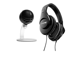 Homeoffice-Mikrofon & Kopfhörer Bundle