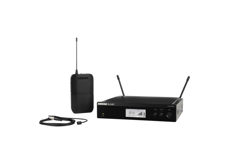 BLX14R/W93 - Wireless Rack-mount Presenter System with WL93 Miniature Lavalier Microphone - Shure Asia Pacific