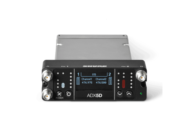 ADX5D - Axient® Digital Dual-Channel Portable Wireless Receiver - Shure Middle East and Africa