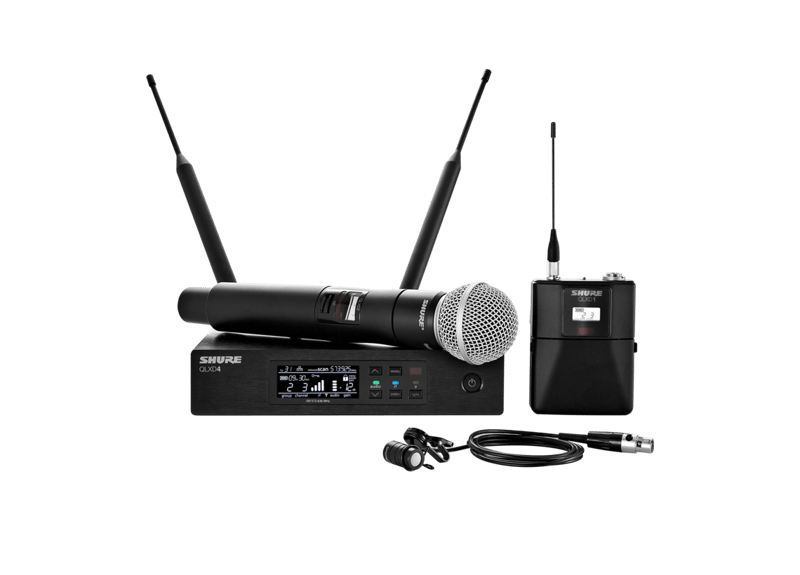 QLXD124/85 - Handheld and Lavalier Combo Wireless Microphone System - Shure USA