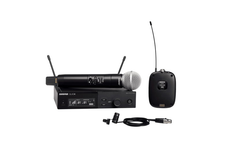 SLXD124/85 - Wireless System with SLXD2/58 Handheld Transmitter, SLXD1 Bodypack Transmitter and WL185 lavalier microphone - Shure Asia Pacific