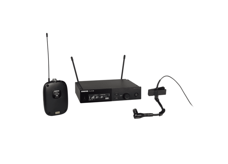 SLXD14/B98H - Wireless System with SLXD1 Bodypack Transmitter and Beta® 98H/C Miniature Instrument Microphone - Shure Asia Pacific