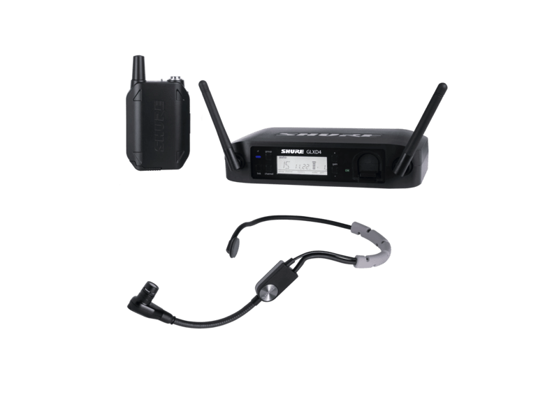 Shure 舒尔 | GLXD14/SM35 - 带SM35头戴式话筒的数字无线耳机系统 - Shure 中国