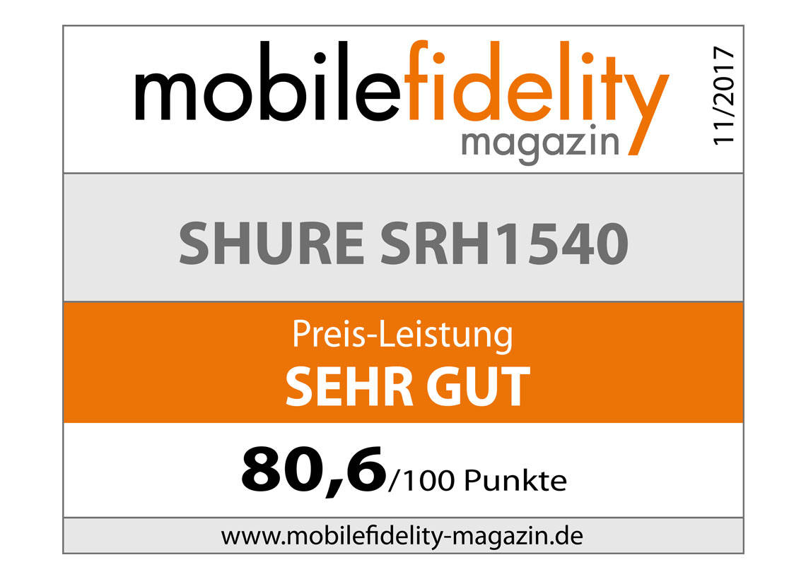 Abbildung Shure SRH1540 Geschlossener Premium Kopfhörer