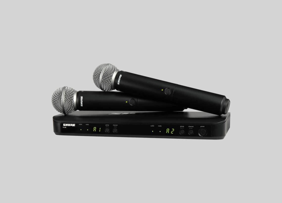 BLX288/SM58 - 2本のSM58 ワイヤレスデュアルボーカルシステム - Shure 日本