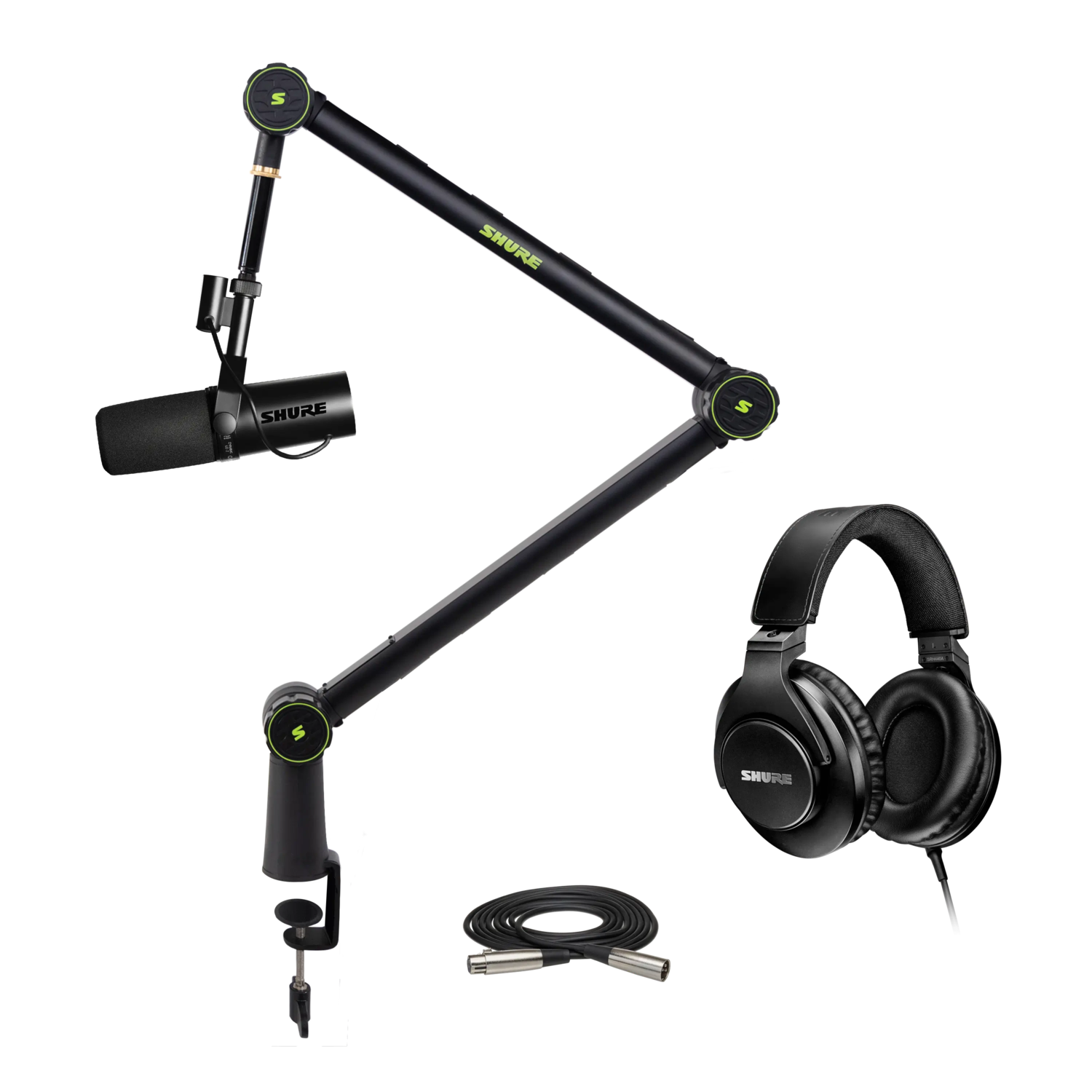 Shure SM7B Dual Broadcast Microphone Bundle tourPack with Boom Arm and –  avBYFP