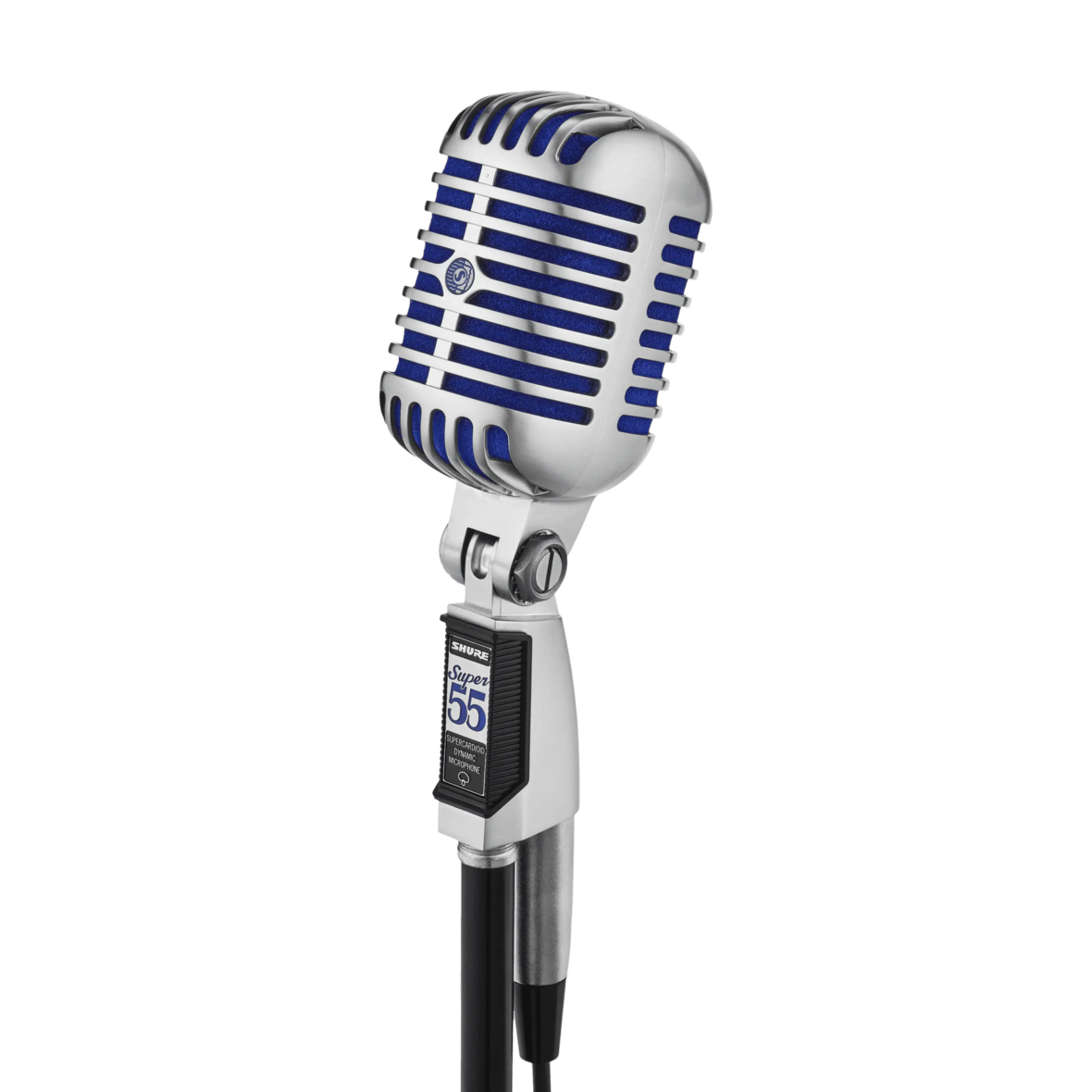 Lot Shure Super 55 Câble micro tissé pour microphone vocal et cochon Noir et blanc 20 m XLR 