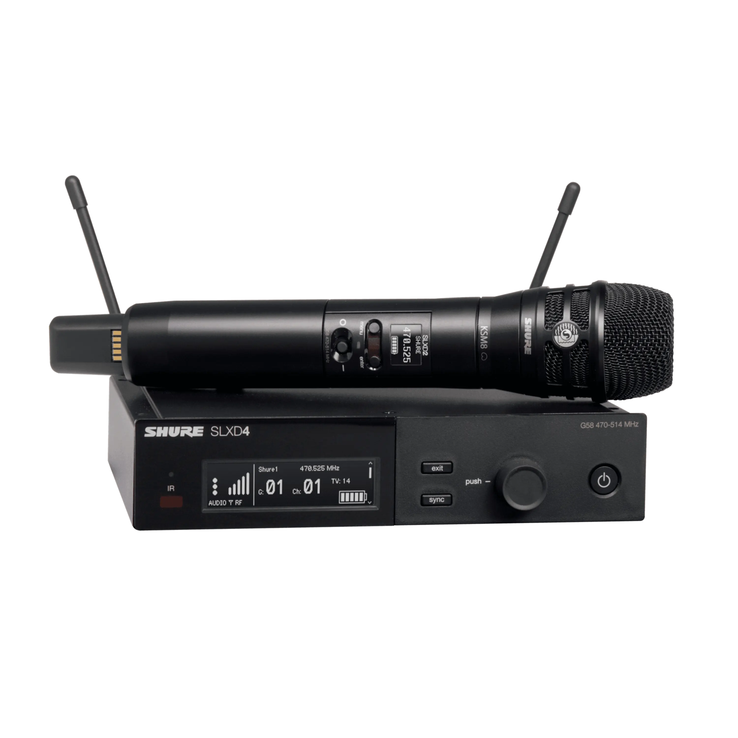 SLXD2/K8B - KSM8 Dualdyneマイクヘッド付きハンドヘルド型送信 SLXD2/K8B - KSM8 Dualdyneマイクヘッド付きハンドヘルド型送信