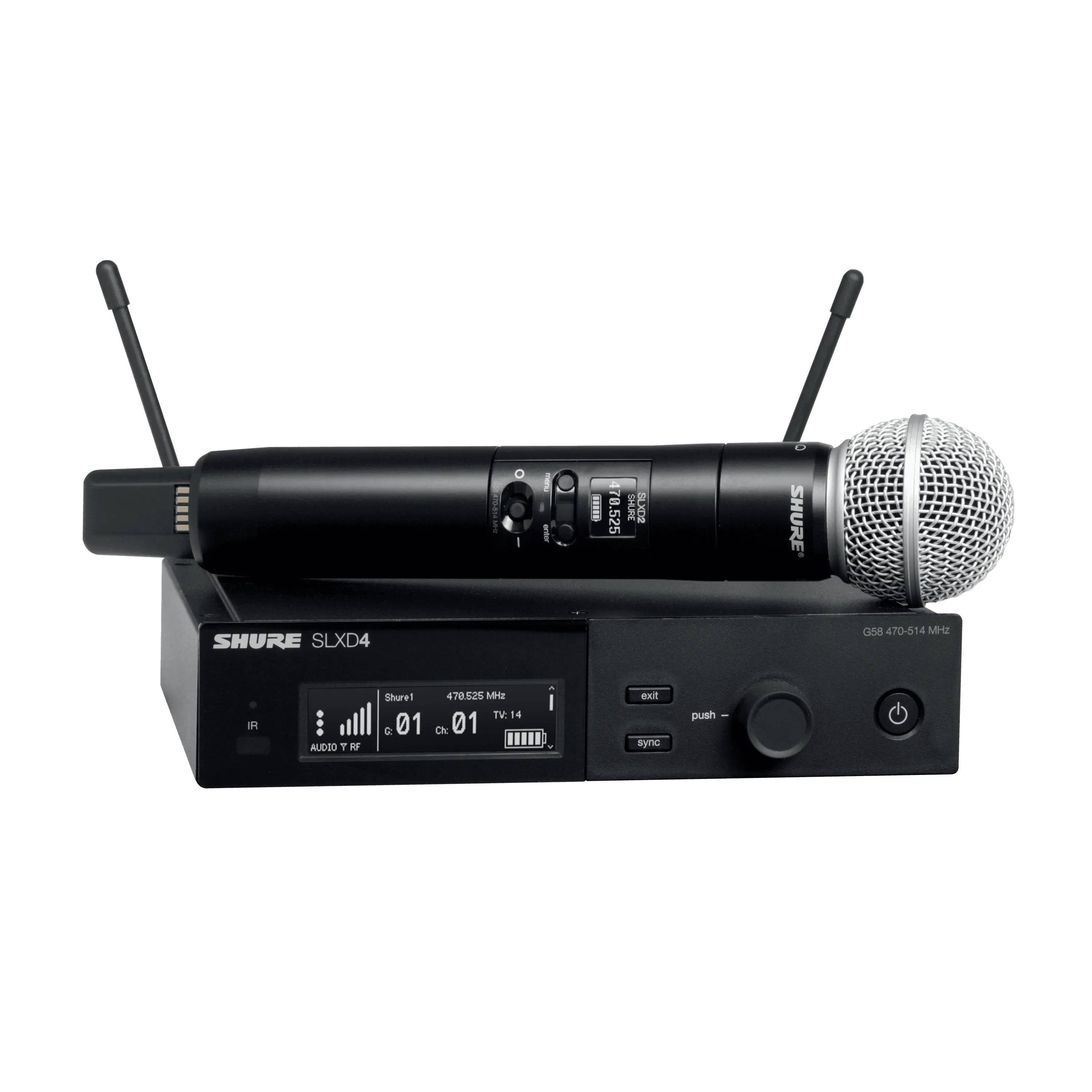 SLXD2/SM58 - SM58®マイクヘッド付きハンドヘルド型送信機 - Shure 日本