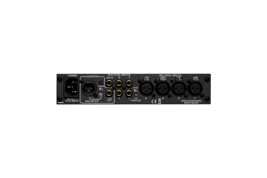 SCM268 - 4-Channel Microphone Mixer - Shure USA