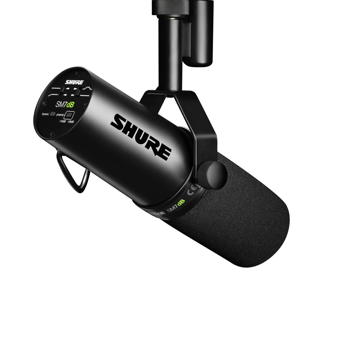Shure SM7Db vocal microphone has a built-in preamp