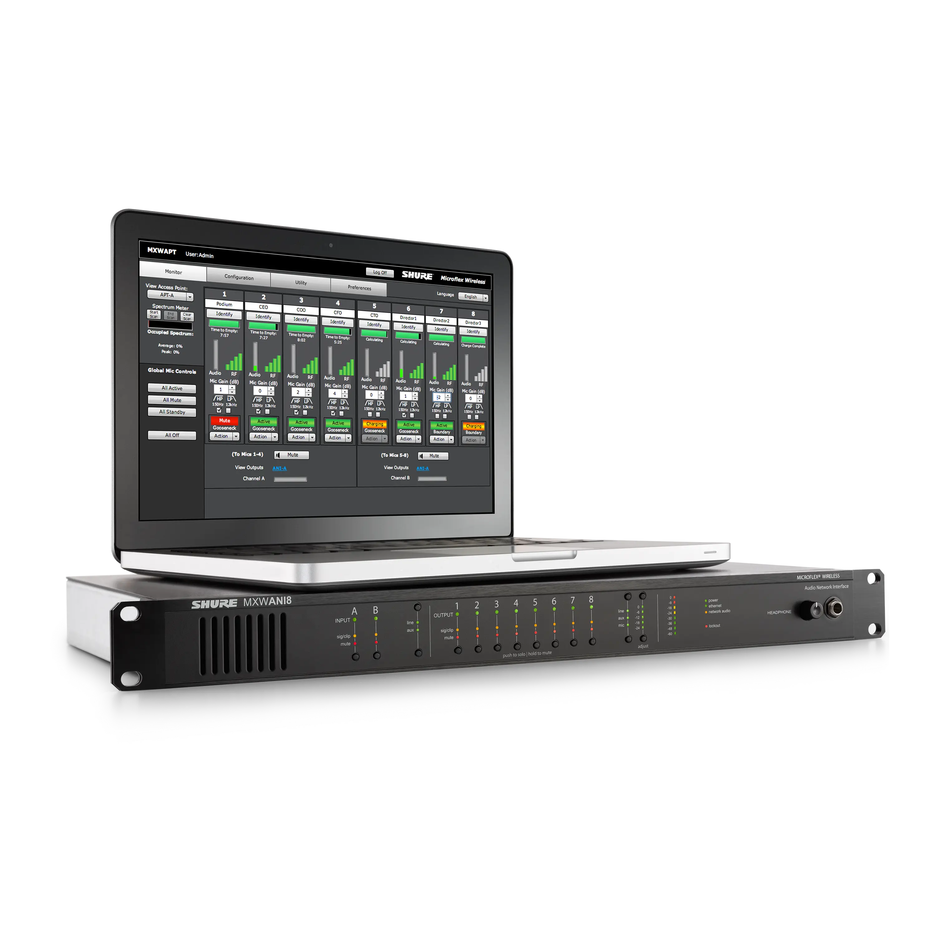 MXWANI8 - Audio Network Interface - Shure Asia Pacific