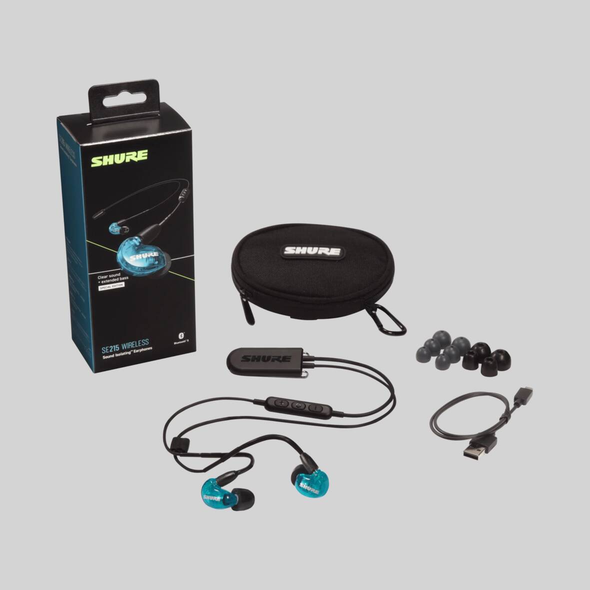 Shure SE215 Sound Isolating Earphones with 3.5mm Cable, Remote and Mic,  Black