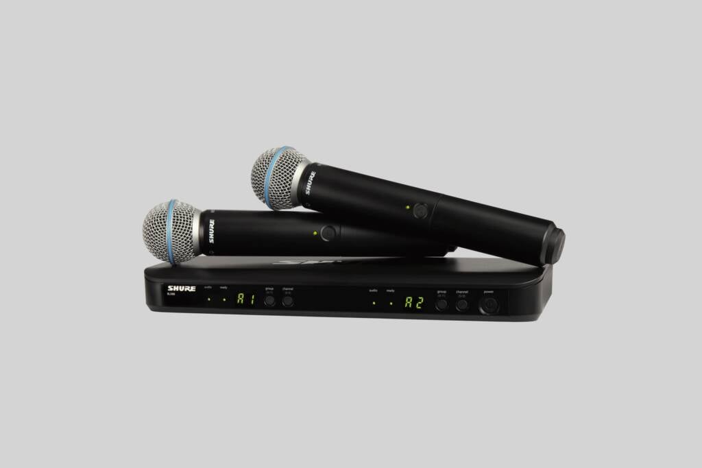 BLX288/PG58 - Wireless Dual Vocal System with two PG58 Handheld  Transmitters - Shure USA