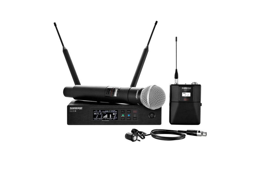 QLXD124 85 Handheld and Lavalier Combo Wireless Microphone