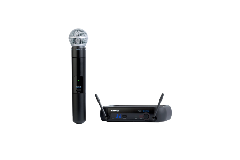 Shure PGX4 PGX2 Wireless Microphone System with Case (644-662 MHz)