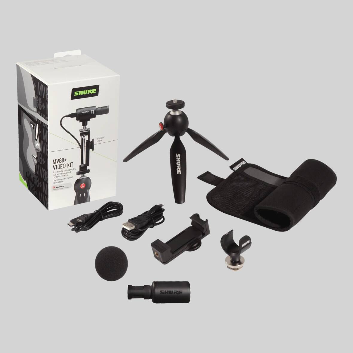 MV88+ Video Kit - Stereo Condenser Microphone - Shure USA