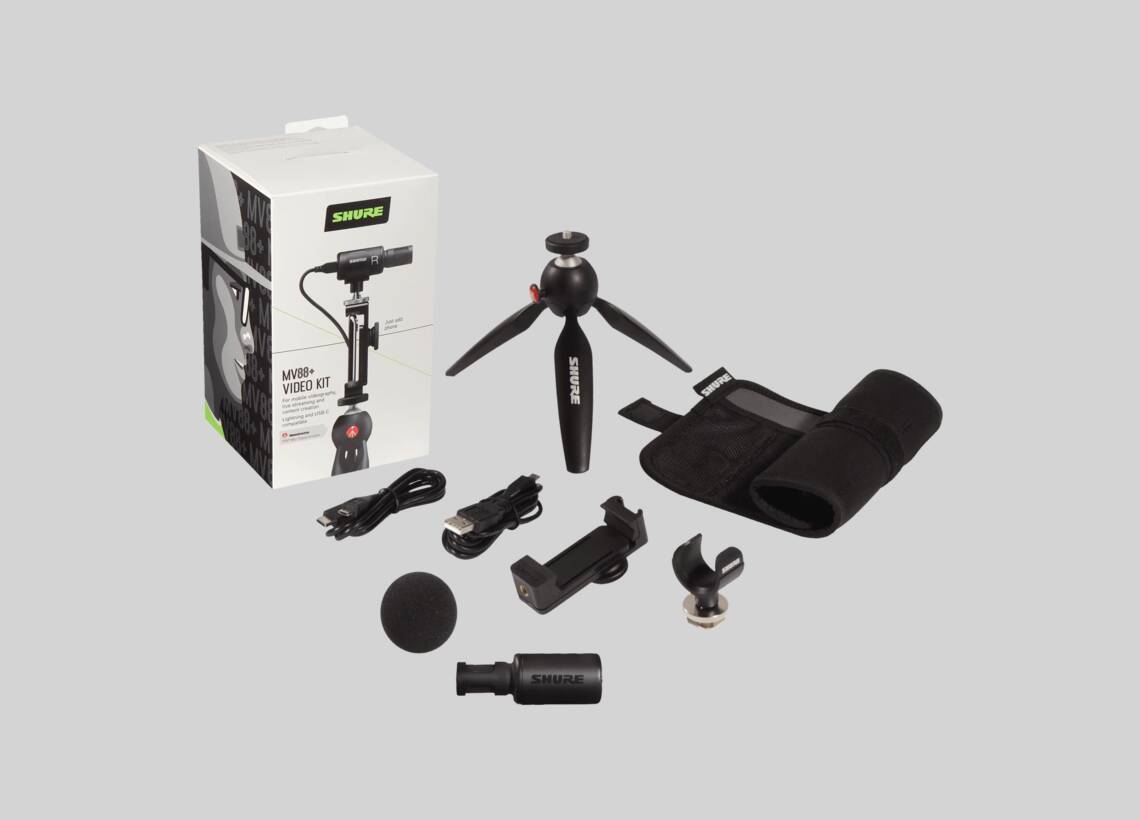 MV88+ Video Kit - Stereo Condenser Microphone - Shure Europe