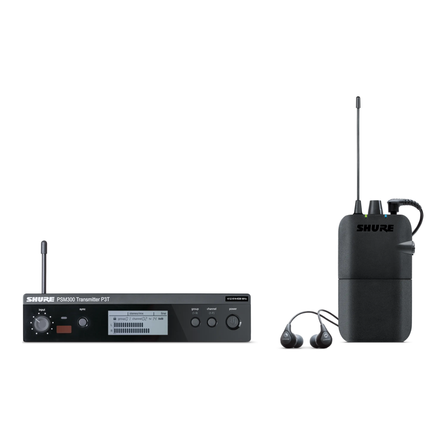 P3TR112GR - PSM 300 Wireless In-Ear Monitoring Set with SE112 Earphones -  Shure USA