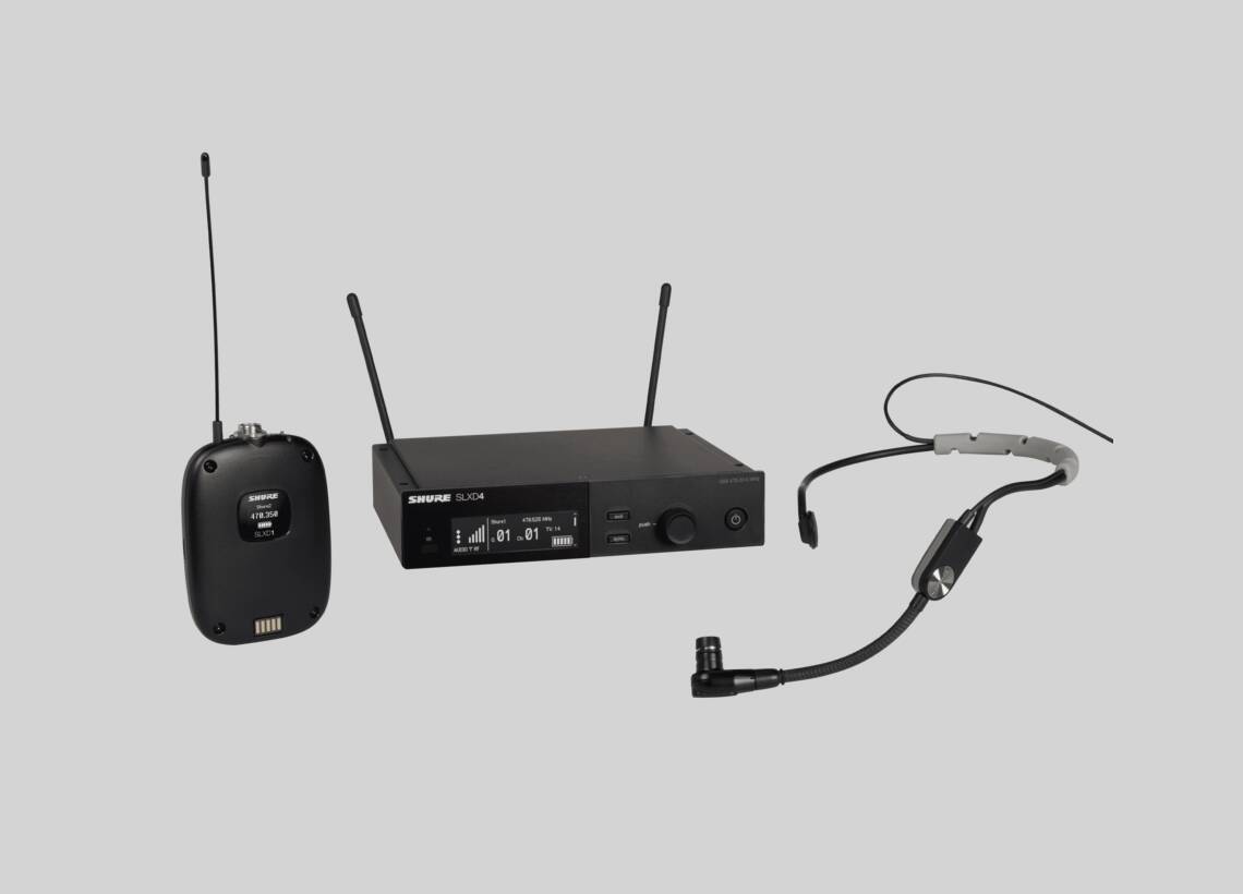 SLXD14/SM35 - SLXD1ボディーパック型送信機、SM35ヘッドセットマイクロホン付属ワイヤレスシステム
