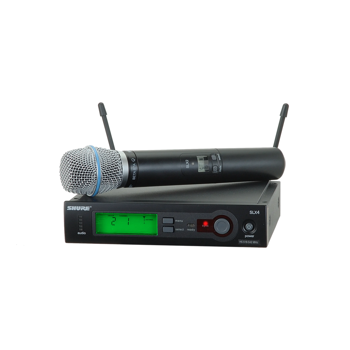 SLX24 BETA87A System with SLX2 BETA87A Handheld Transmitter