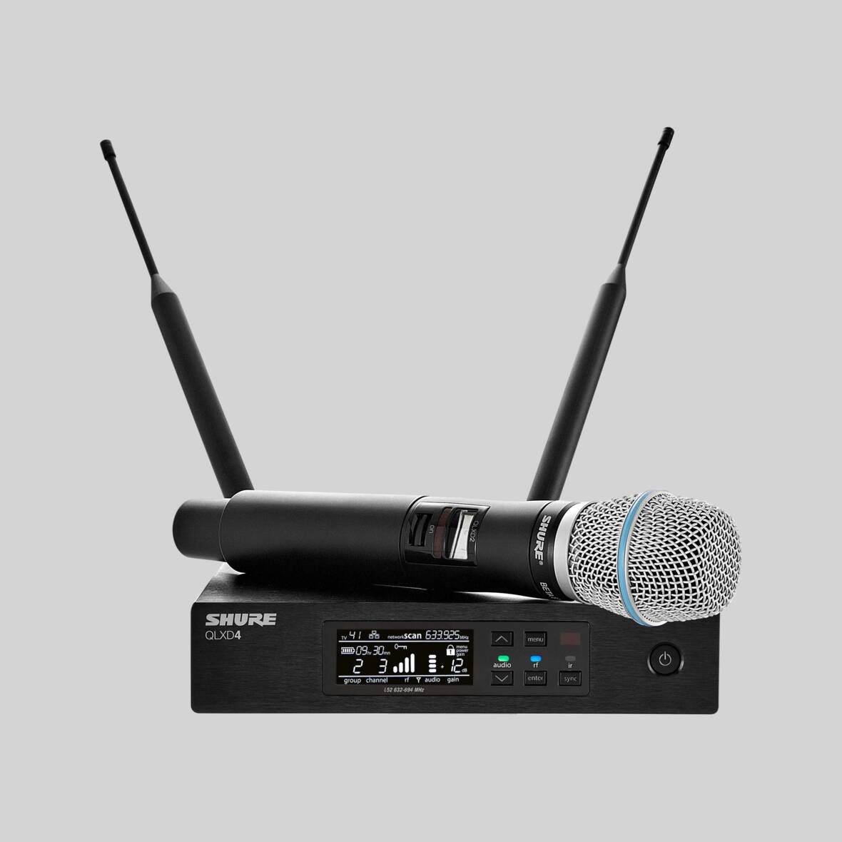 QLXD24 B87C Handheld Wireless Microphone System Shure Europe