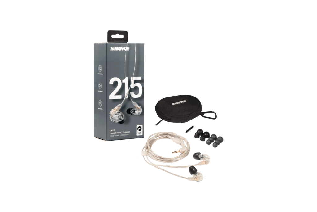 Shure SE215 PRO Wired Earbuds - Professional Sound Isolating Earphones,  Clear Sound & Deep Bass, Single Dynamic MicroDriver, Secure Fit in Ear
