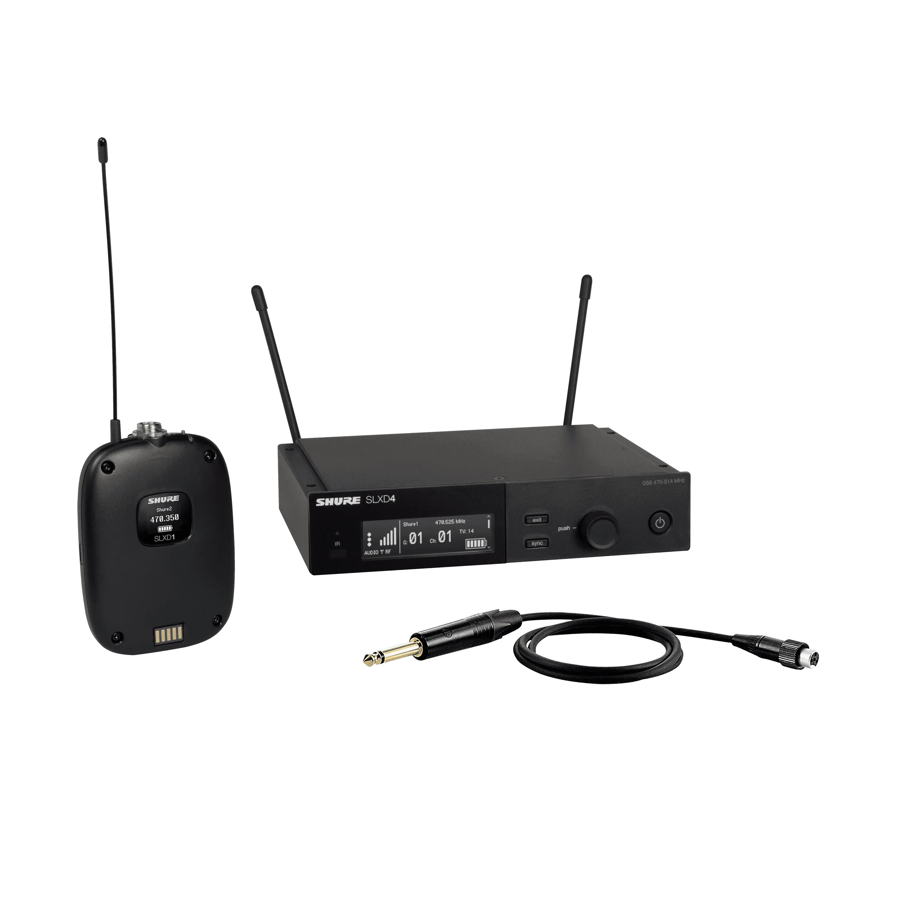 SLXD14 - Wireless System with SLXD1 Bodypack Transmitter - Shure 