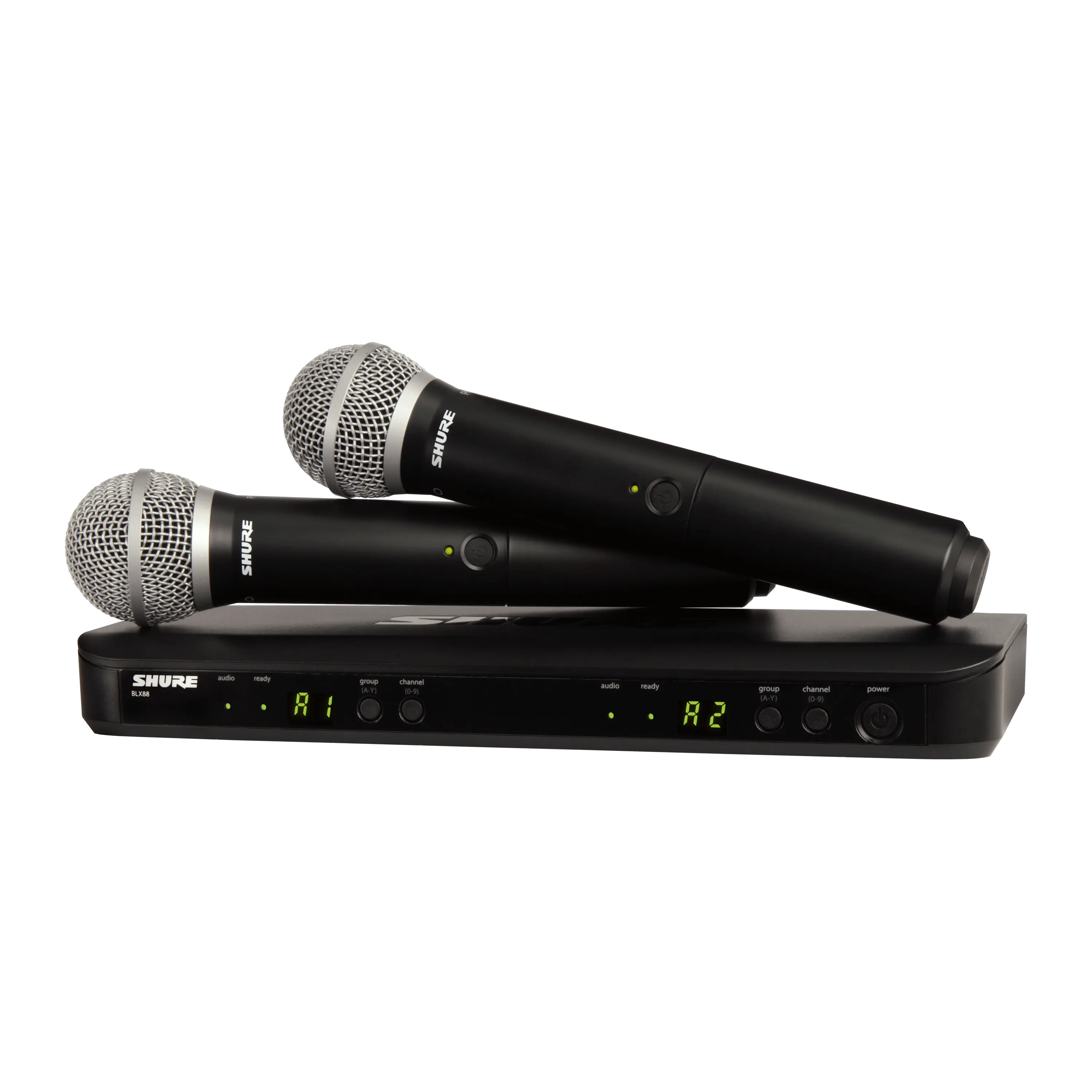 Microphone sans fil 2 canaux UHF Microphone à main professionnel