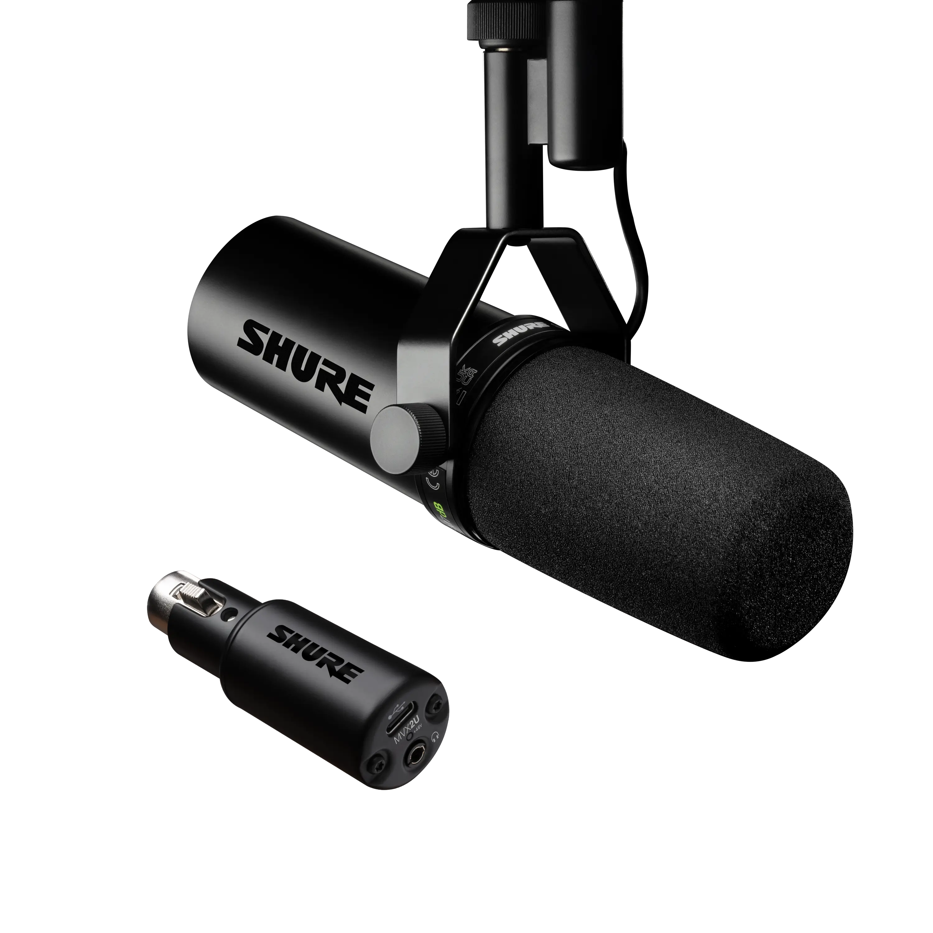  Shure SM7B + Shure MVX2U Bundle, Studio Vocal Recording  Microphone with XLR to USB Connectivity : Musical Instruments